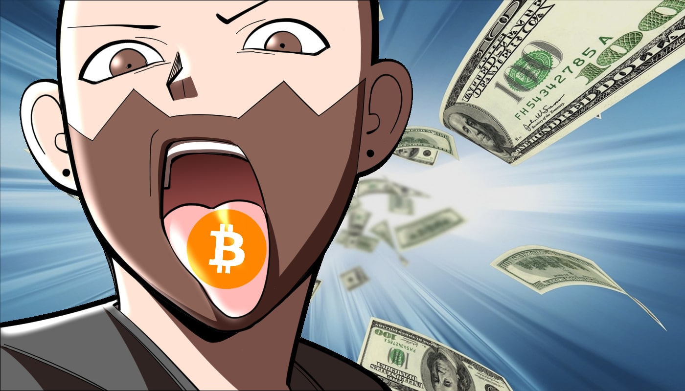 persona hablando de dinero y bitcoin