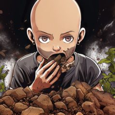 persona comiendo acido fulvico