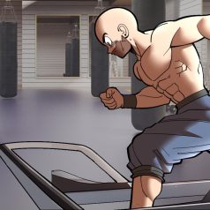 hombre entrenando a diario