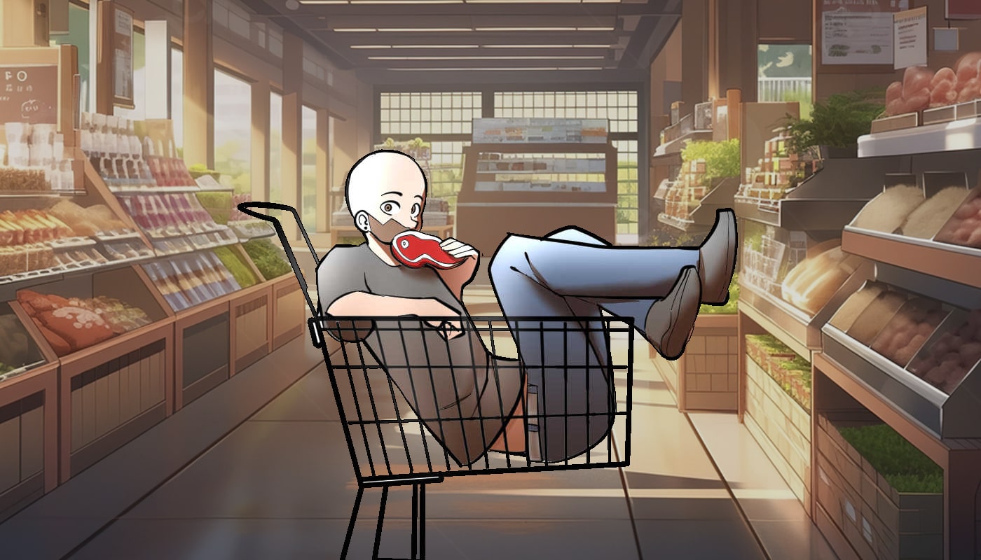 persona comprando carne de pasto