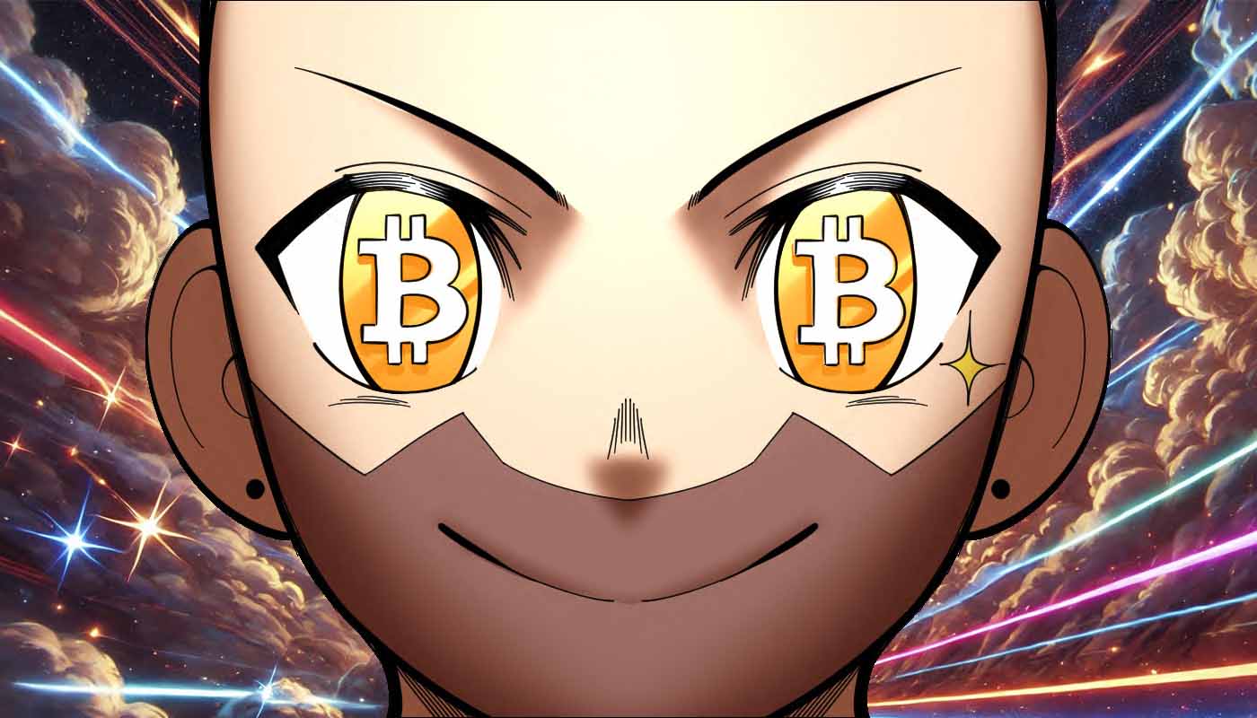 persona feliz por subida de bitcoin
