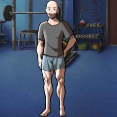 hombre con piernas fuertes