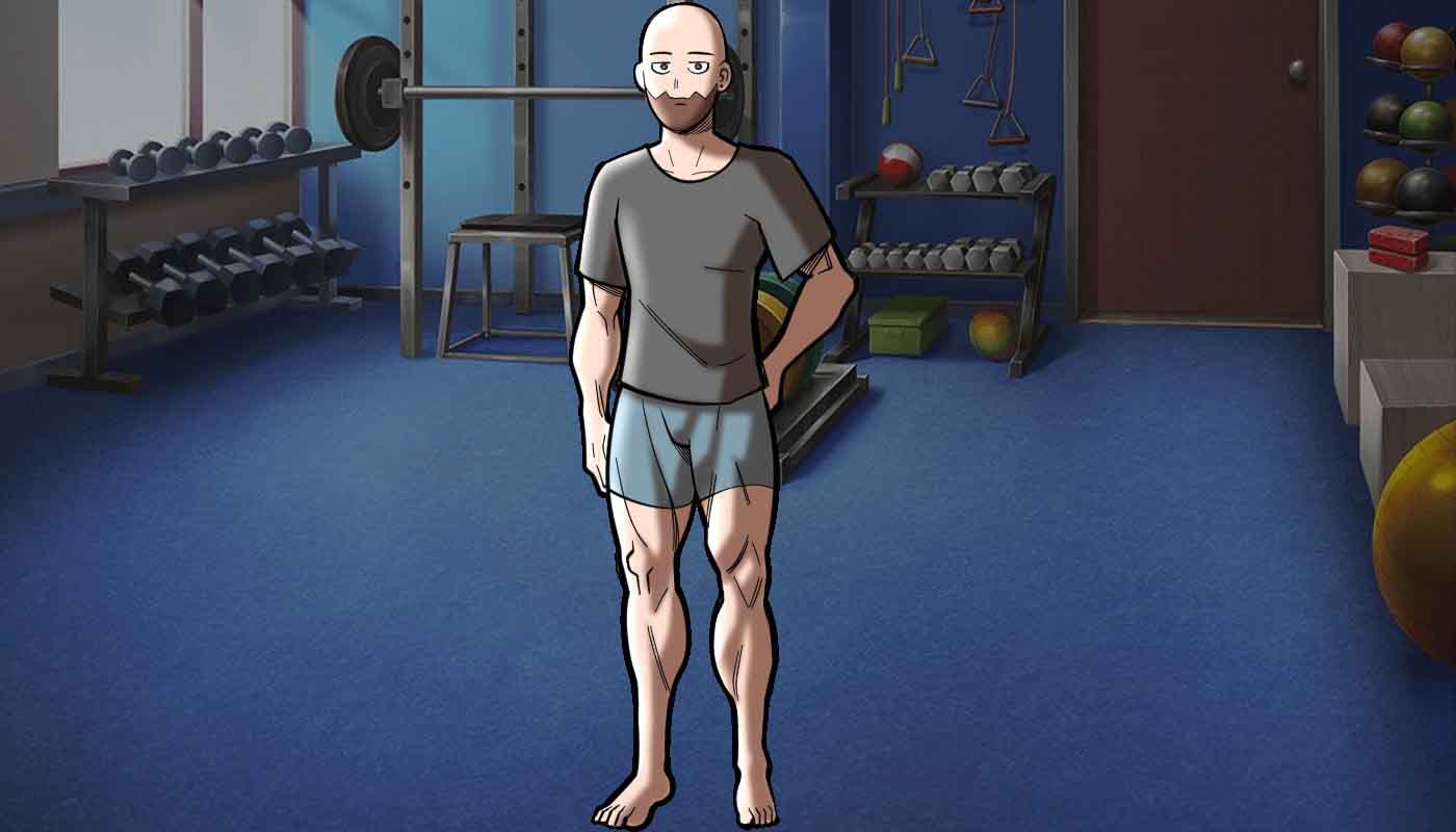 hombre con piernas fuertes