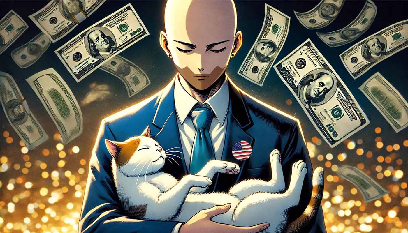 persona con un gato muerto