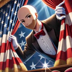 persona en teatro de aranceles trump