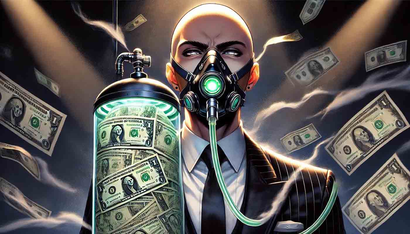 persona respira dinero