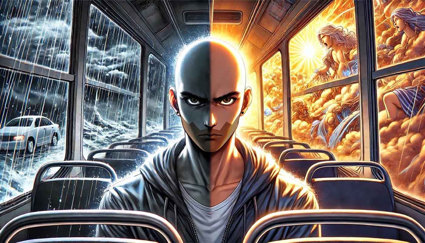 hombre en infierno cielo y purgatorio